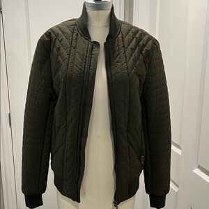 H&M Olive Quilted Bomber Jacket